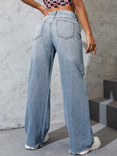 Ripped Raw Cut Baggy Jeans